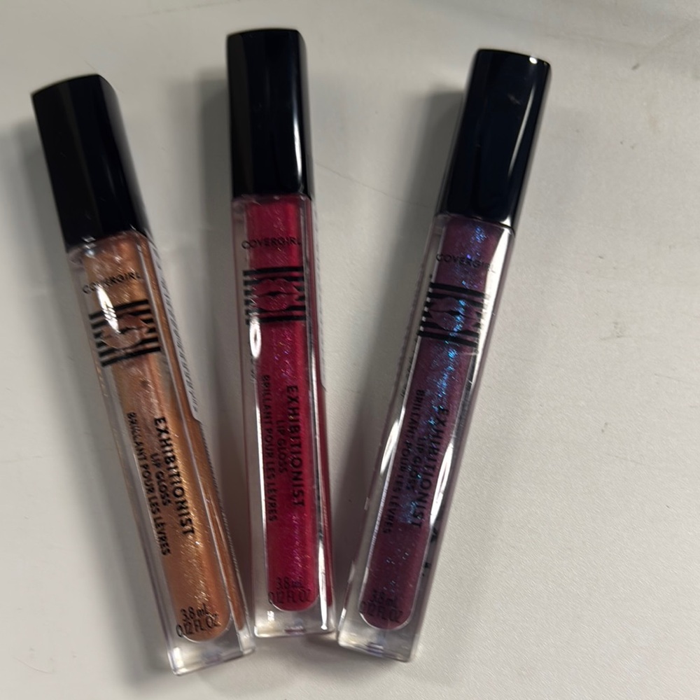 *FINAL PRICE* CoverGirl Exhibitionist Lip Gloss Set - Gold, Pink, Purple